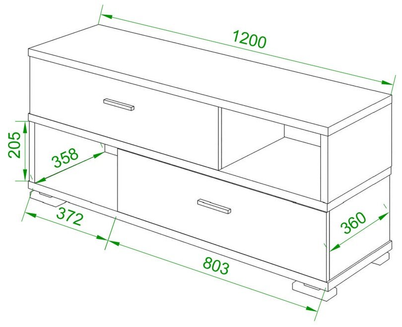 ТВ-тумба СБ-40/2 БЕ белый