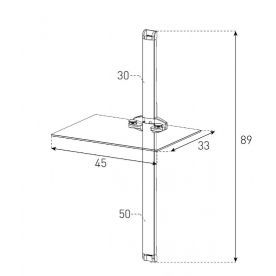 Кабель-канал PL2610B HBLK с полкой