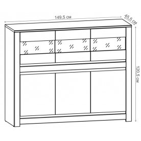 Витрина Када KOM3W3D