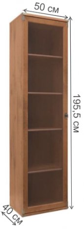 Витрина Индиана JWIT 1D дуб саттер