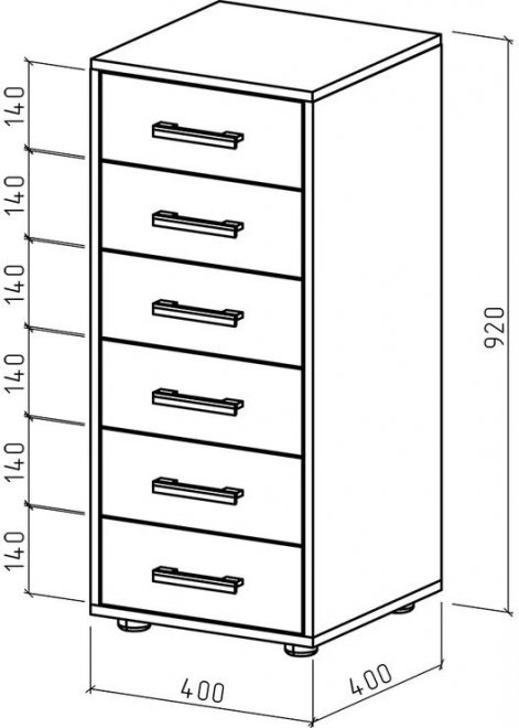 Комод Дастин 4 белый
