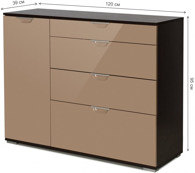 Комод Кастор венге / мокко