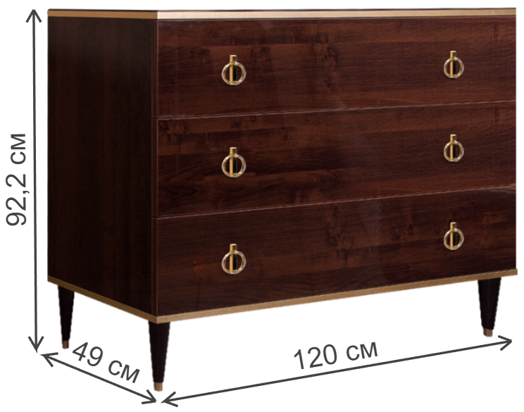 Комод Rimini РМКМ-1 орех орегон / золото