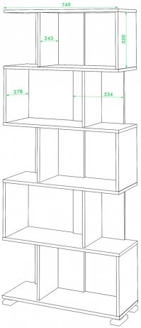 Cтеллаж СЛ-5 НБЕ нельсон / белый
