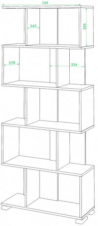 Cтеллаж СЛ-5 ШК шамони / карамель