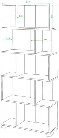 Cтеллаж СЛ-5 ВК венге / карамель