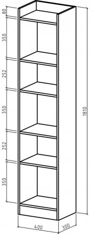 Стеллаж Атлант-4 белый