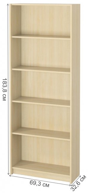 Стеллаж Милана-5 дуб молочный