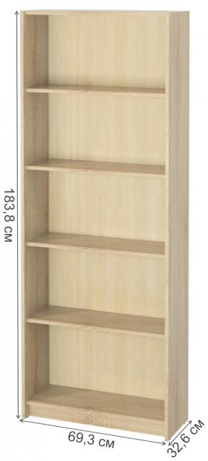 Стеллаж Милана-5 дуб сонома