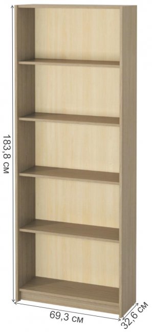 Стеллаж Милана-5 ясень светлый