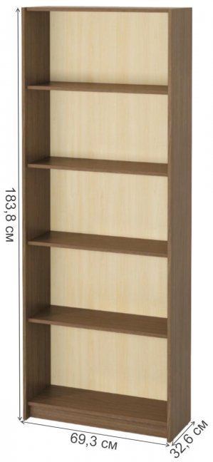 Стеллаж Милана-5 ясень темный