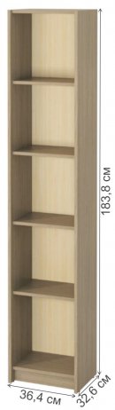 Стеллаж Милана-6 ясень светлый