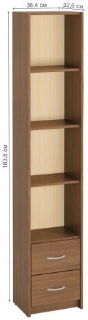 Стеллаж Милана-8 ясень темный