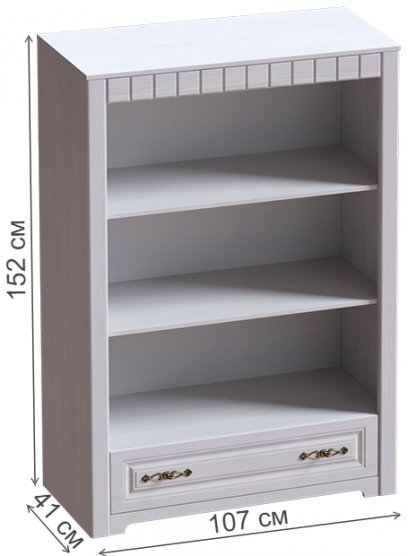 Стеллаж Прованс бодега белая / патина премиум