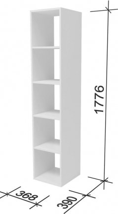 Стеллаж СИ51 белый