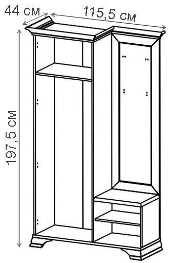 Готовая прихожая Kentaki S320-PPK/110L каштан
