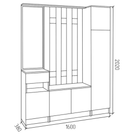 Готовая прихожая СПР3