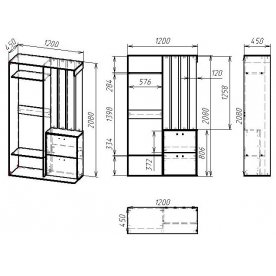 Готовая прихожая Мебелайн-12