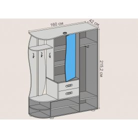 Прихожая Иннэс-1 1,6 левая