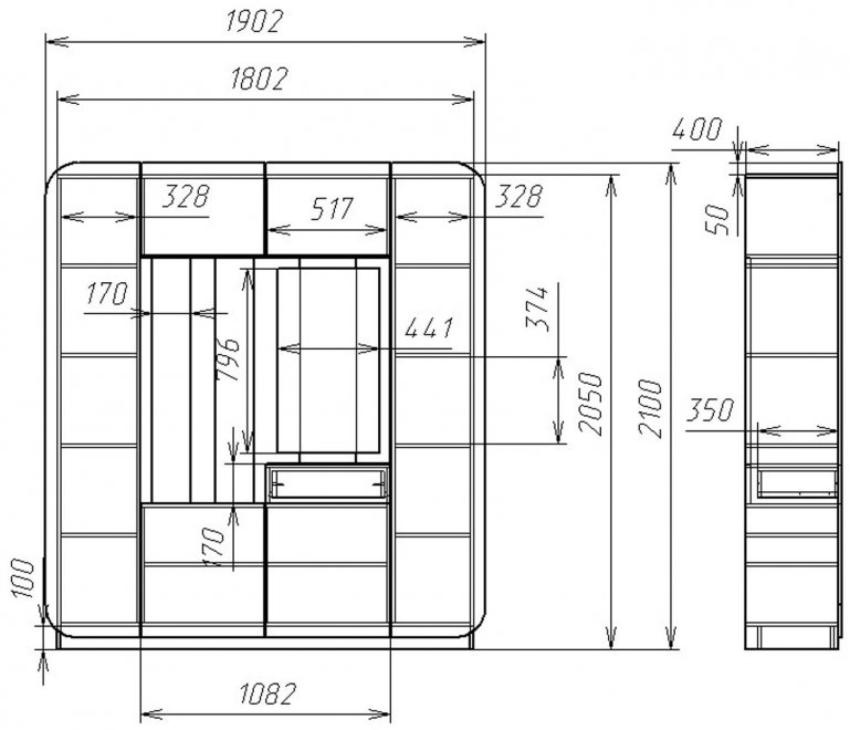 Прихожая Мебелеф 4 ясень шимо светлый / черный