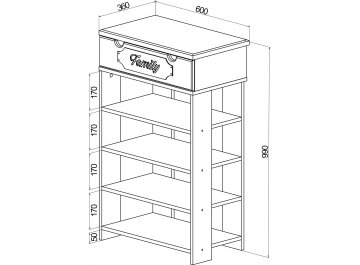 Модульная прихожая ДримСтар комплектация 3