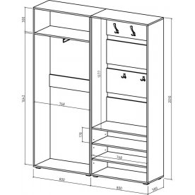 Модульная прихожая Плутон-1