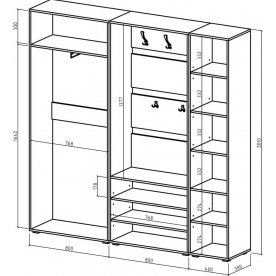 Модульная прихожая Плутон-2