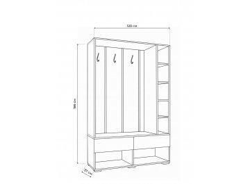 Модульная прихожая Роут комплектация 9