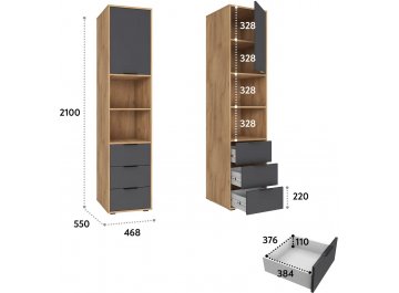 Модульная прихожая Оптима ОП-109