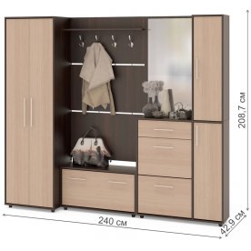 Модульная прихожая ШО-1 + ВШ-3.1 + ТП-3 + ТП-4 + ПЗ-4