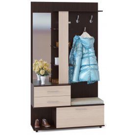 Модульная прихожая ВШ-11+ШО-2+ШС-1 венге / беленый дуб