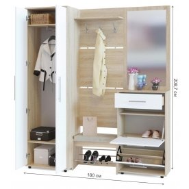 Модульная прихожая ВШ-5.1 + ТП-5 + ТП-2 + ПЗ-3 + ШО-1 (комплектация 12)