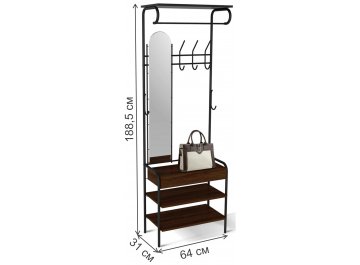 Вешалка M-3026 черный / венге