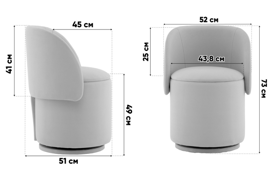 Пуф Нордхилл велюр бежевый