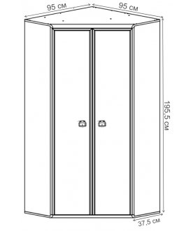 Шкаф угловой в прихожую Индиана JSZFN 2D дуб саттер