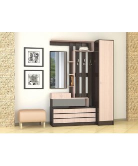 Шкаф для прихожей Ямайка венге / дуб молочный