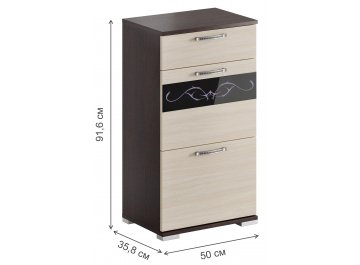 Тумба для обуви Барка ТН-04 венге / дуб молочный