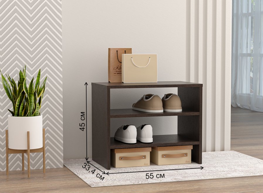 Обувница 550 открытая венге linum