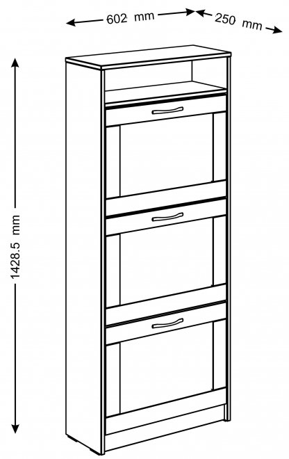 Обувница Сириус 60х143 сонома