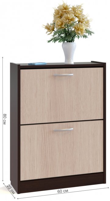 Обувница ТО-22 венге / беленый дуб