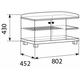 Тумба для обуви Ирис с мягким элементом дуб тортона