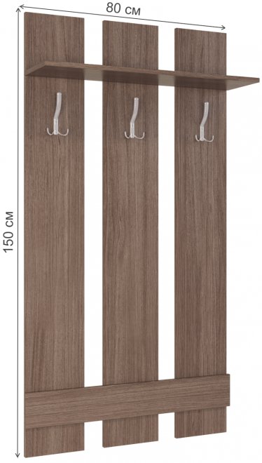 Настенная вешалка Вента-8 ясень темный