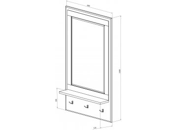 Вешалка настенная Дримстар-004 белое дерево комплектация 1