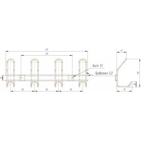 Настенная вешалка SHT-WH14-4