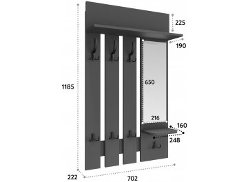 Настенная вешалка Эконом-стандарт