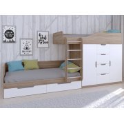 дуб сонома / белый