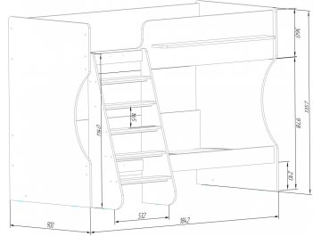Двухъярусная кровать Р438 Капризун 3
