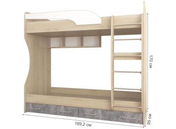 Двухъярусная кровать Колибри Лофт
