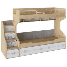 Двухъярусная кровать Мегаполис СМ-315.11.01 с лестницей