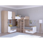 дуб сонома / белый